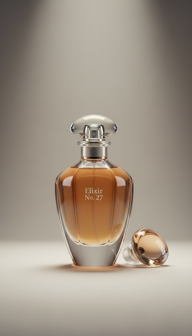 Elixir No. 27 luxury glass bottle